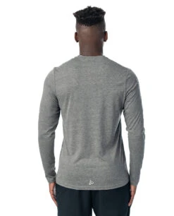 SPARTAN By CRAFT Trifecta Tri-Blend LS Tee - Men's -Spartan CRAFT Mens Tri Blend LS Trifecta Tee Grey 3
