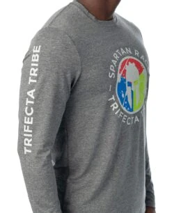 SPARTAN By CRAFT Trifecta Tri-Blend LS Tee - Men's -Spartan CRAFT Mens Tri Blend LS Trifecta Tee Grey 4