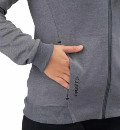 SPARTAN By CRAFT Icon Zip Hood - Women's -Spartan CRAFT Womens Icon FZ Hoodie Grey 6
