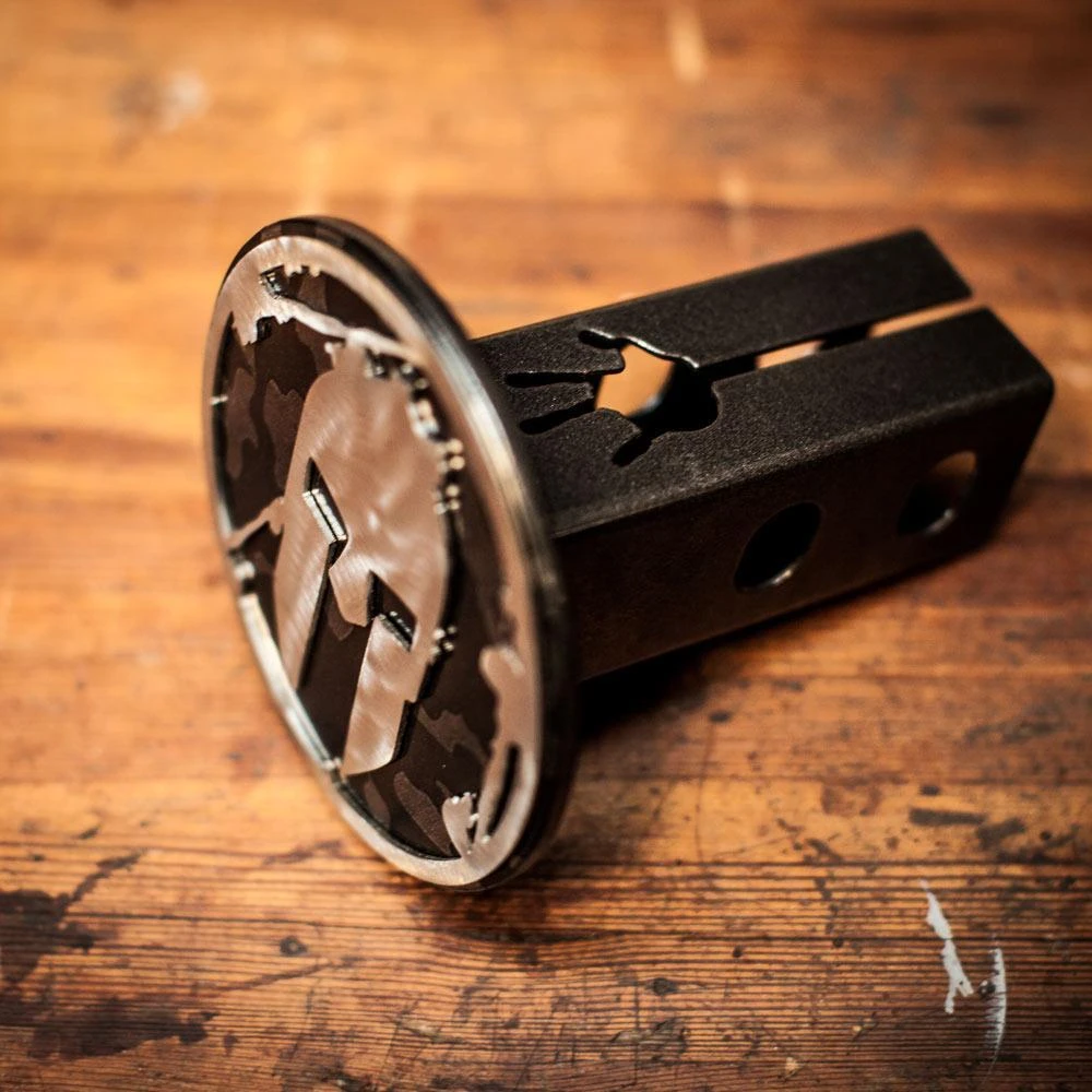 SPARTAN Helmet Trailer Hitch Cover - Camouflage 2 SPARTAN Helmet Trailer Hitch Cover - Camouflage - Image 2