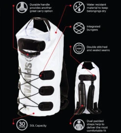 SPARTAN By Franklin Bungee Dry Bag 11 SPARTAN By Franklin Bungee Dry Bag -Spartan Franklin Bungee Dry Bag White 2