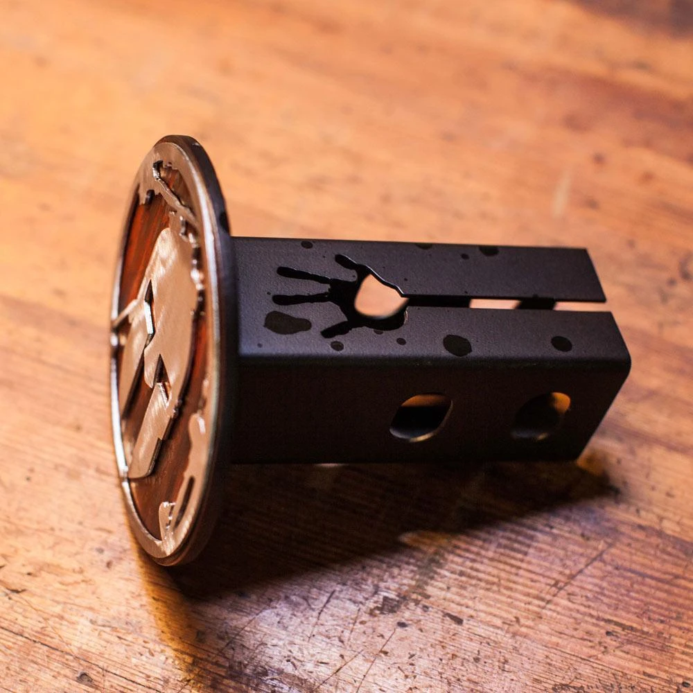 SPARTAN Helmet Trailer Hitch Cover- Weathered Red 2 SPARTAN Helmet Trailer Hitch Cover- Weathered Red - Image 2