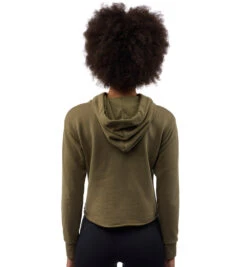 SPARTAN Beast Crop Hoodie - Women's -Spartan SPARTAN Women Beast Hoodie Olive 3