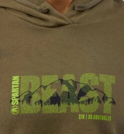 SPARTAN Beast Crop Hoodie - Women's -Spartan SPARTAN Women Beast Hoodie Olive 4