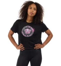 SPARTAN Mind & Heart Crop Tee - Women's -Spartan SPARTAN Womens Strong of Mind Crop Tee Black 3