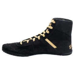 Front Page -Spartan Spartan Mens Combat Yianni Wrestling Shoe Badger Black Gold 2