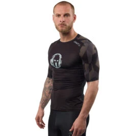 SPARTAN By CRAFT Delta 2.0 Compression SS Top - Men's -Spartan Spartan Mens Craft Delta 2.0 Compression Singlet Black Woods 6