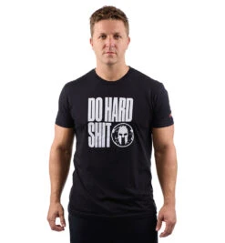 Front Page -Spartan Spartan Mens Do Hard Shit Tee Black 1