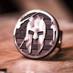 SPARTAN Flag Trailer Hitch Cover - Black -Spartan Spartan Flag Hitch 3