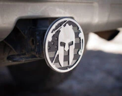 SPARTAN Flag Trailer Hitch Cover - Black -Spartan Spartan Flag Hitch 8