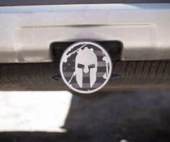 SPARTAN Flag Trailer Hitch Cover - Black -Spartan Spartan Flag Hitch 9
